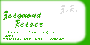 zsigmond reiser business card